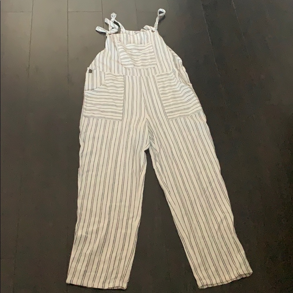 Navy and white jumpsuit